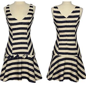 Anthropologie Eva Franco Drop Waist Bow Dress